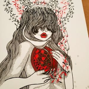 Pen and ink on bristol paper